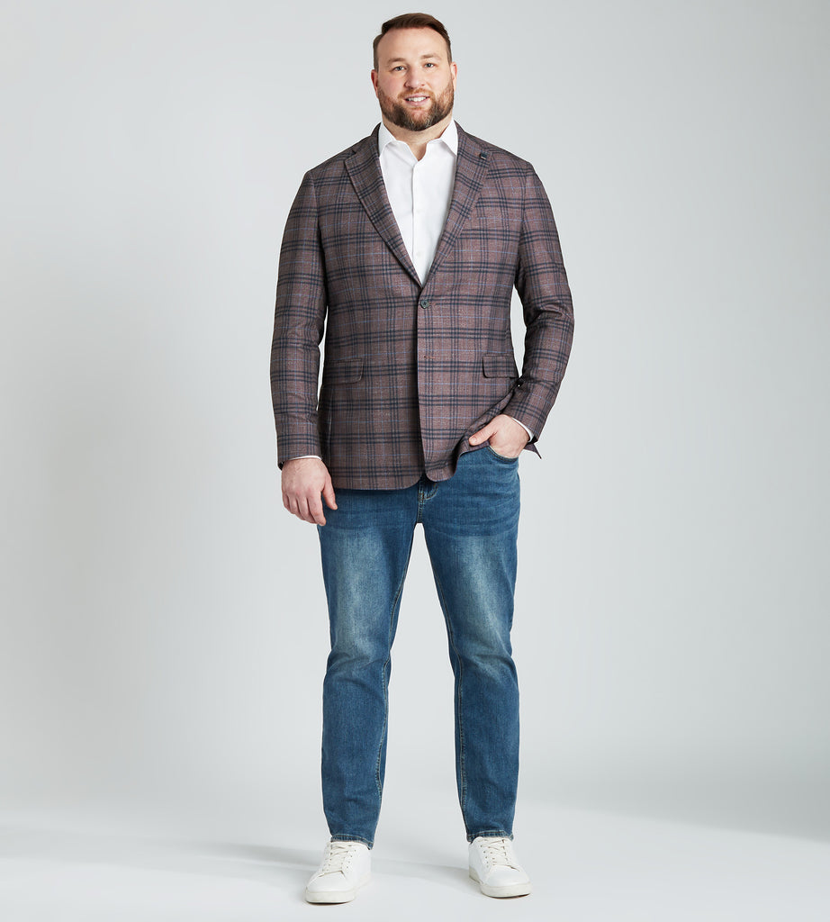 Modern Fit Plaid Woven Sport Jacket | Hechter Paris | Mr