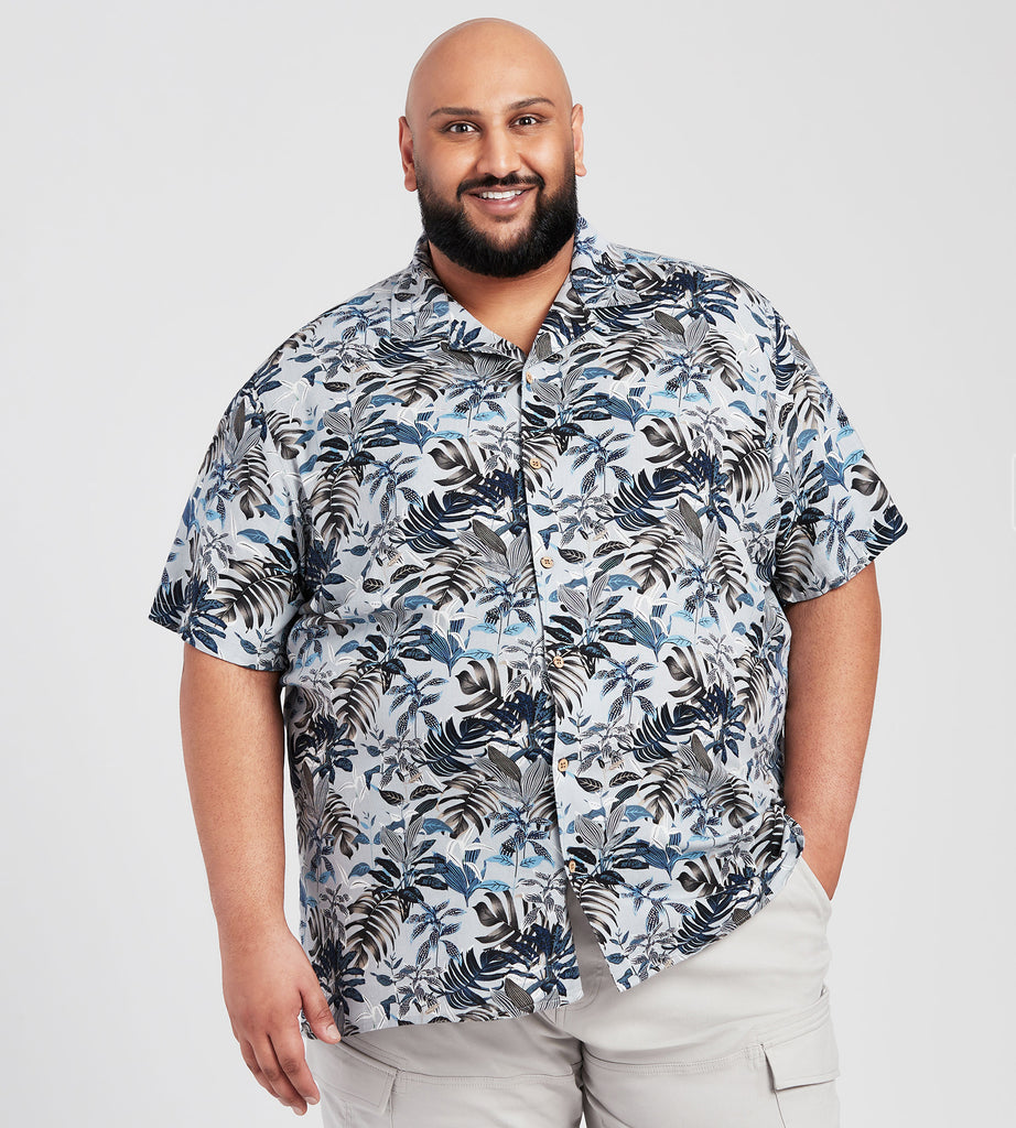 Printed Linen Shirt | Projek Raw | Mr. Big & Tall Men's