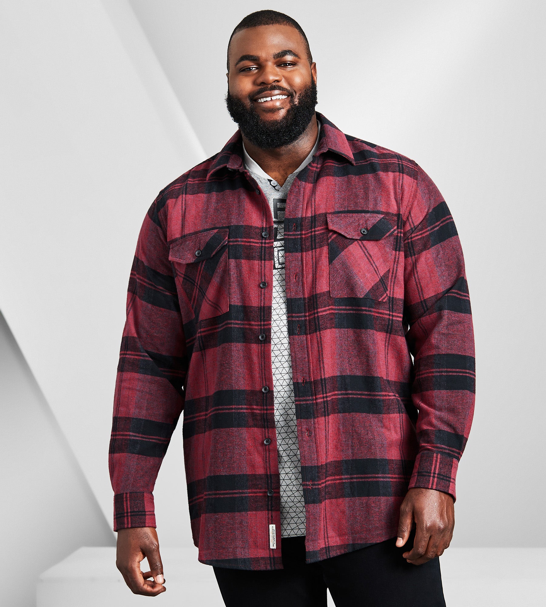 Plaid Flannel Long Sleeve Sport Shirt