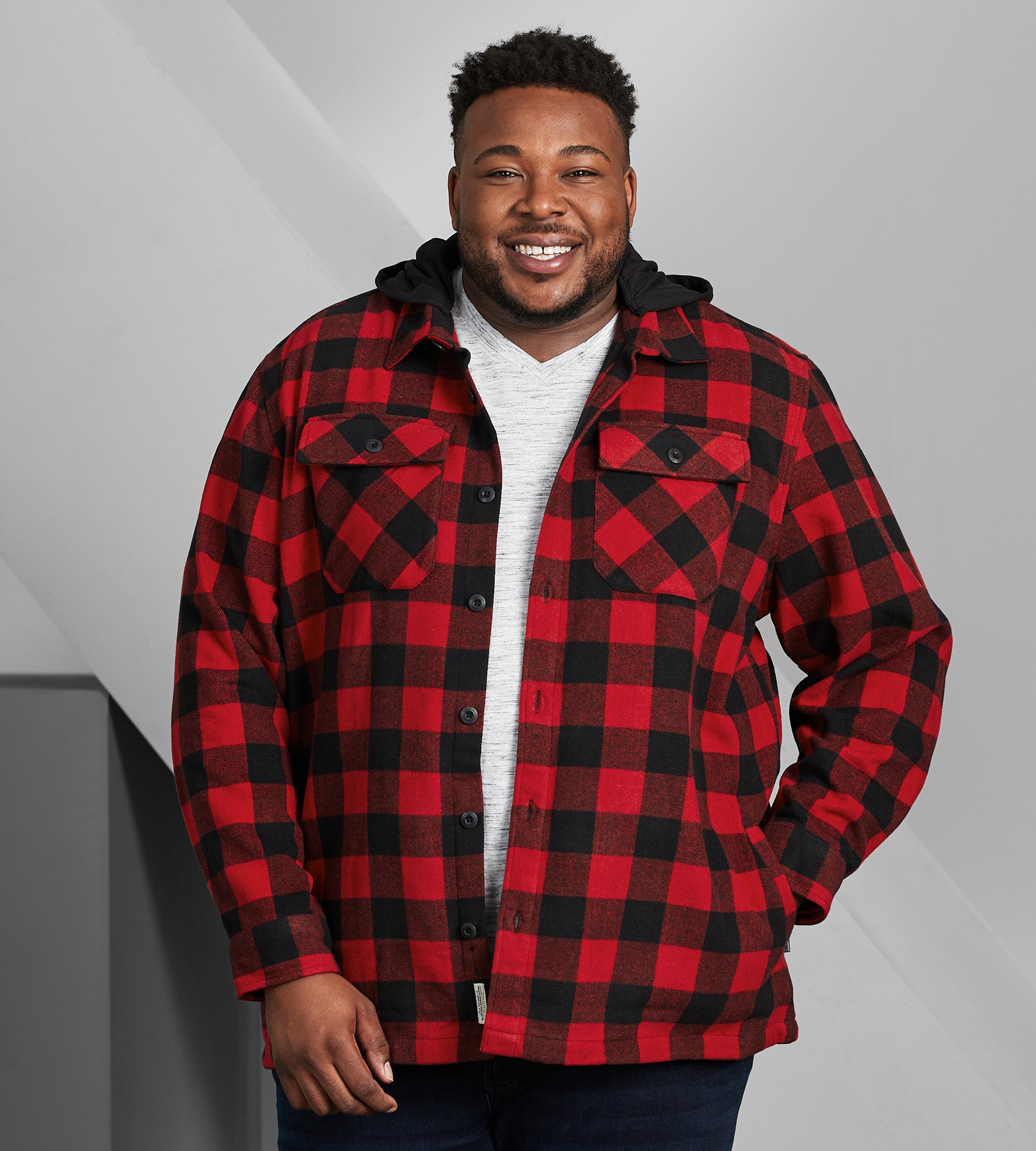 Buffalo Plaid Hooded Overshirt – Mr. Big & Tall