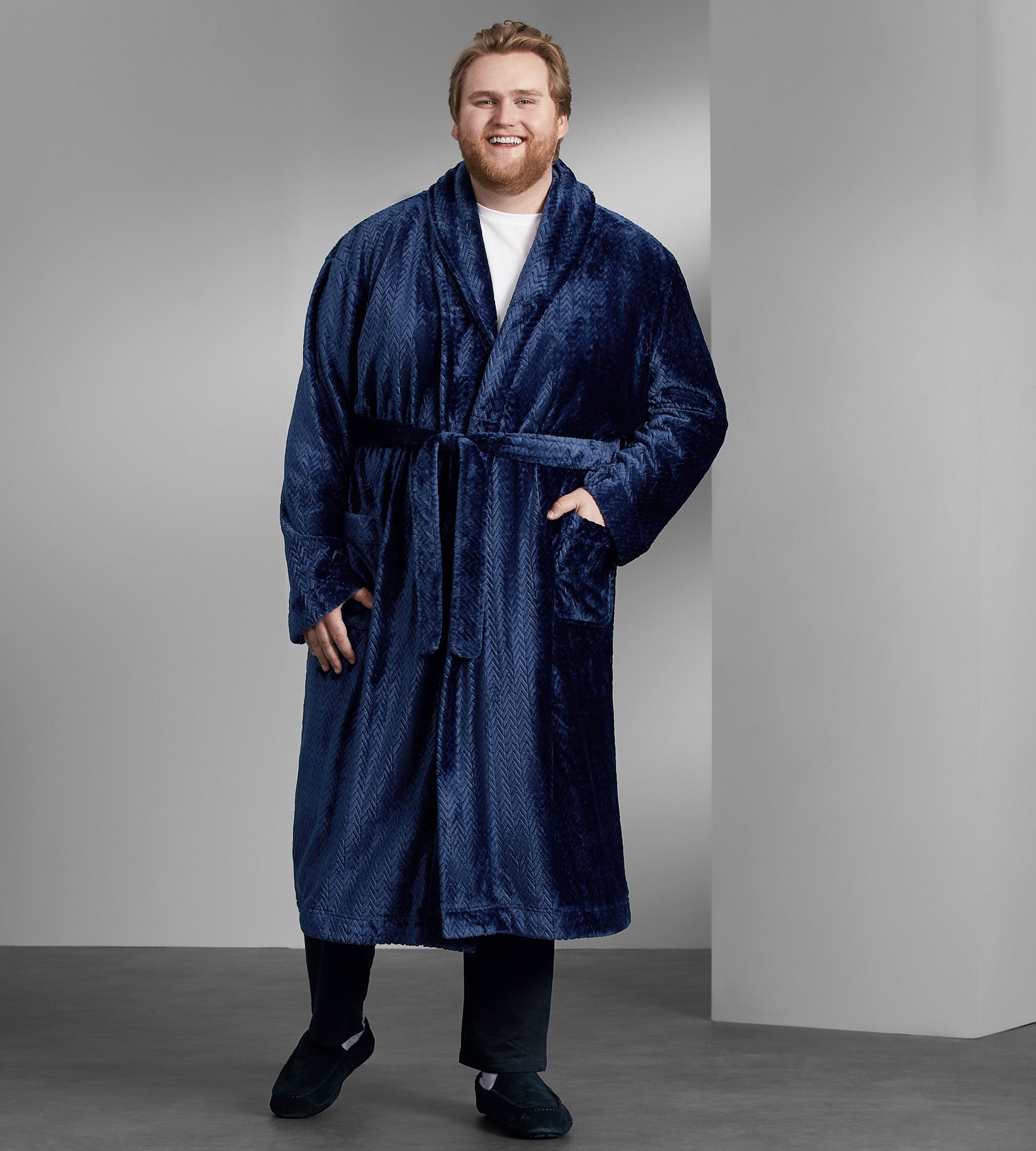 Chevron Plush Robe – Mr. Big & Tall