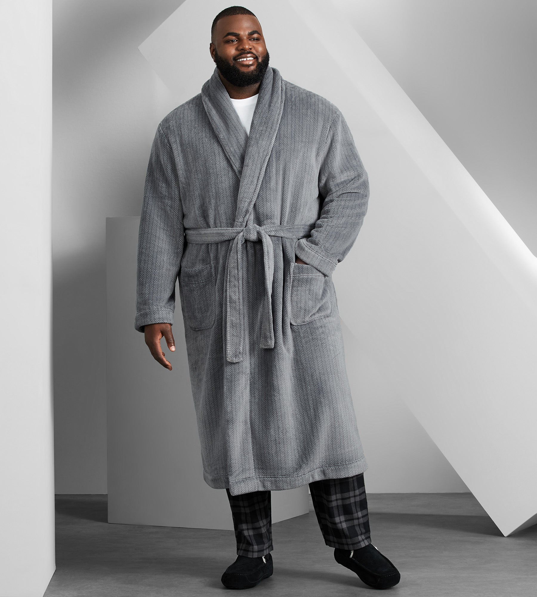 Herringbone Plush Robe