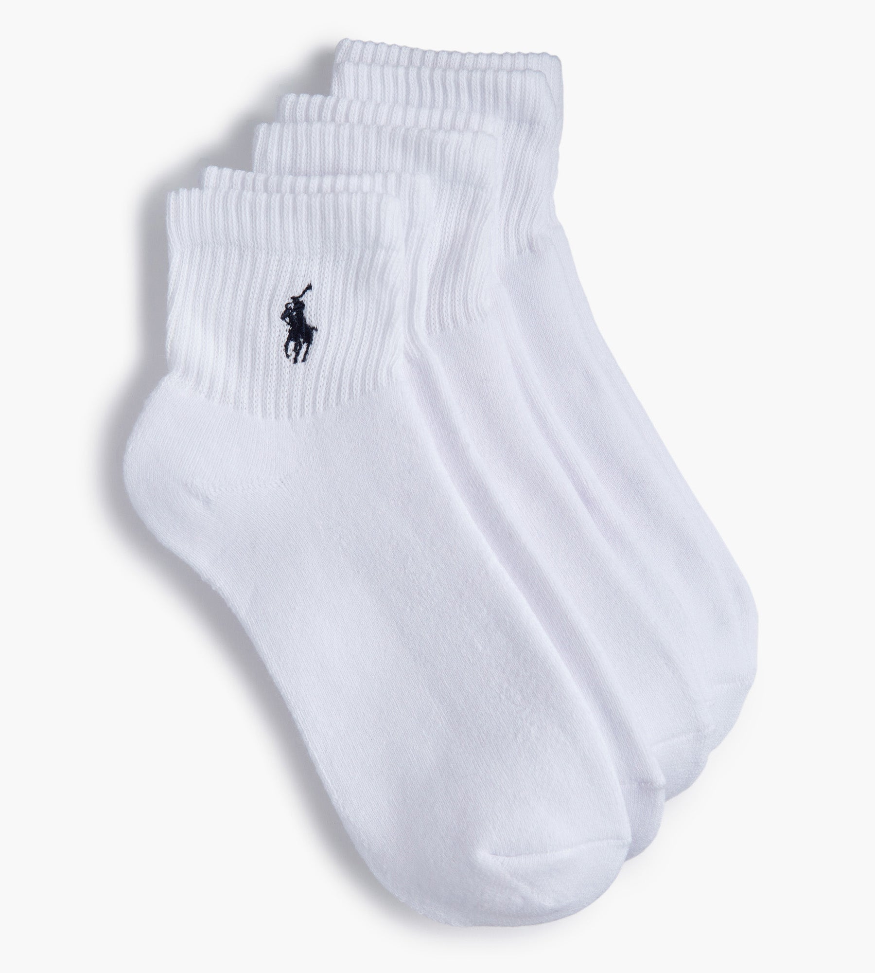 3 Pairs Men's Low-Cut Sports Socks - White Cotton Blend, Sizes 9-13 - View #4