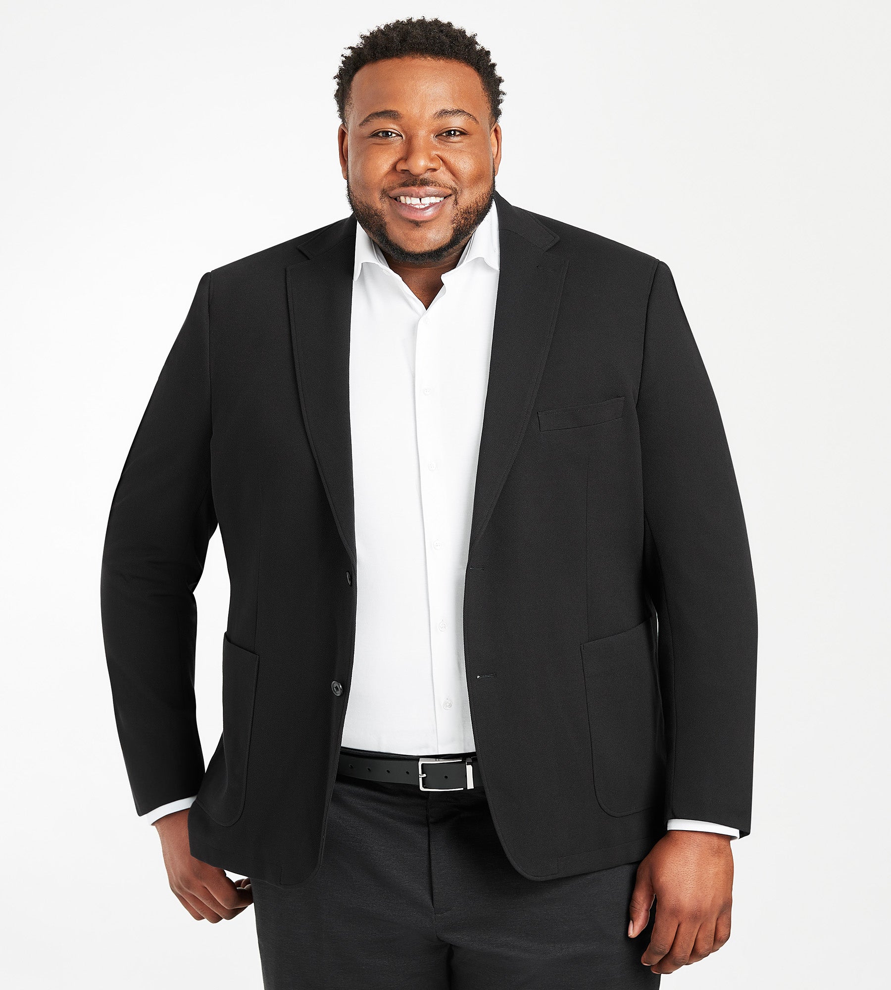 Modern Fit Textured Knit Sport Jacket