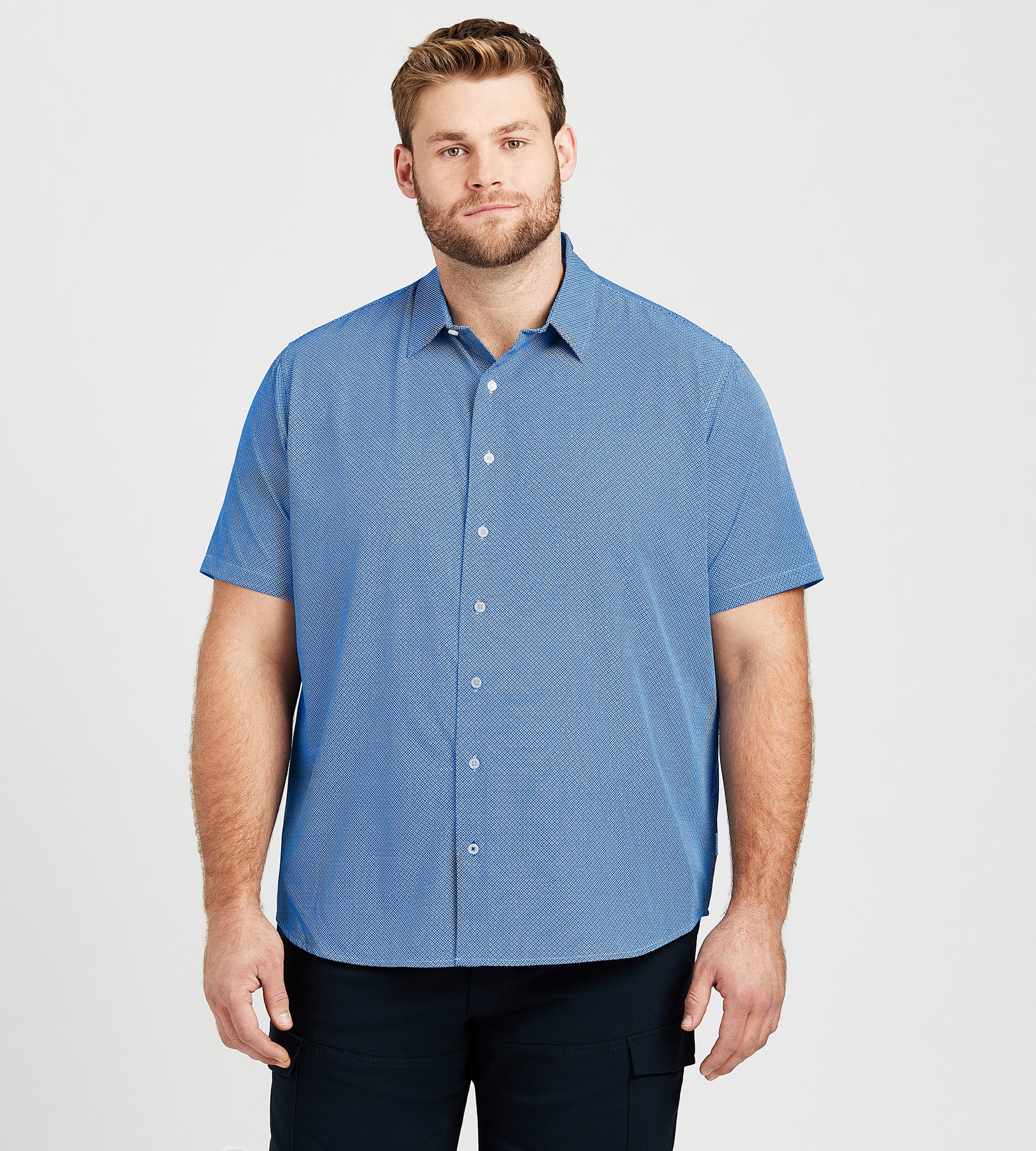 4-Way Stretch Geo Print Shirt