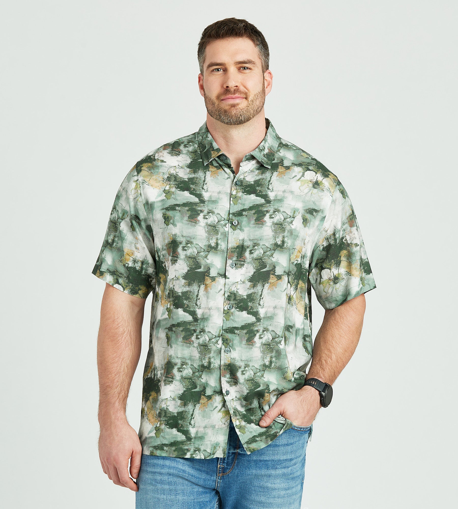 Abstract Floral Shirt