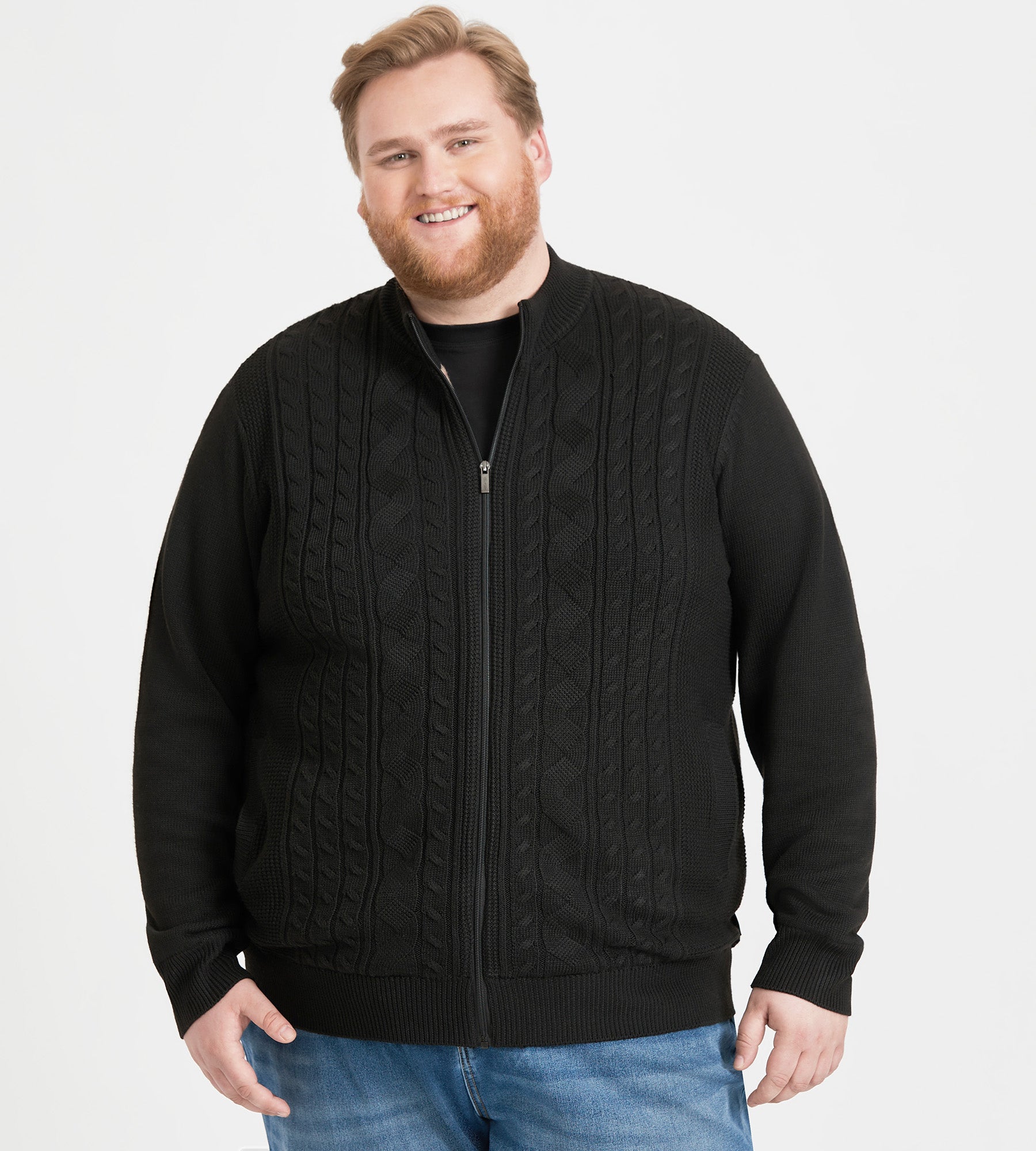 Fleece Lined Zip Cardigan
