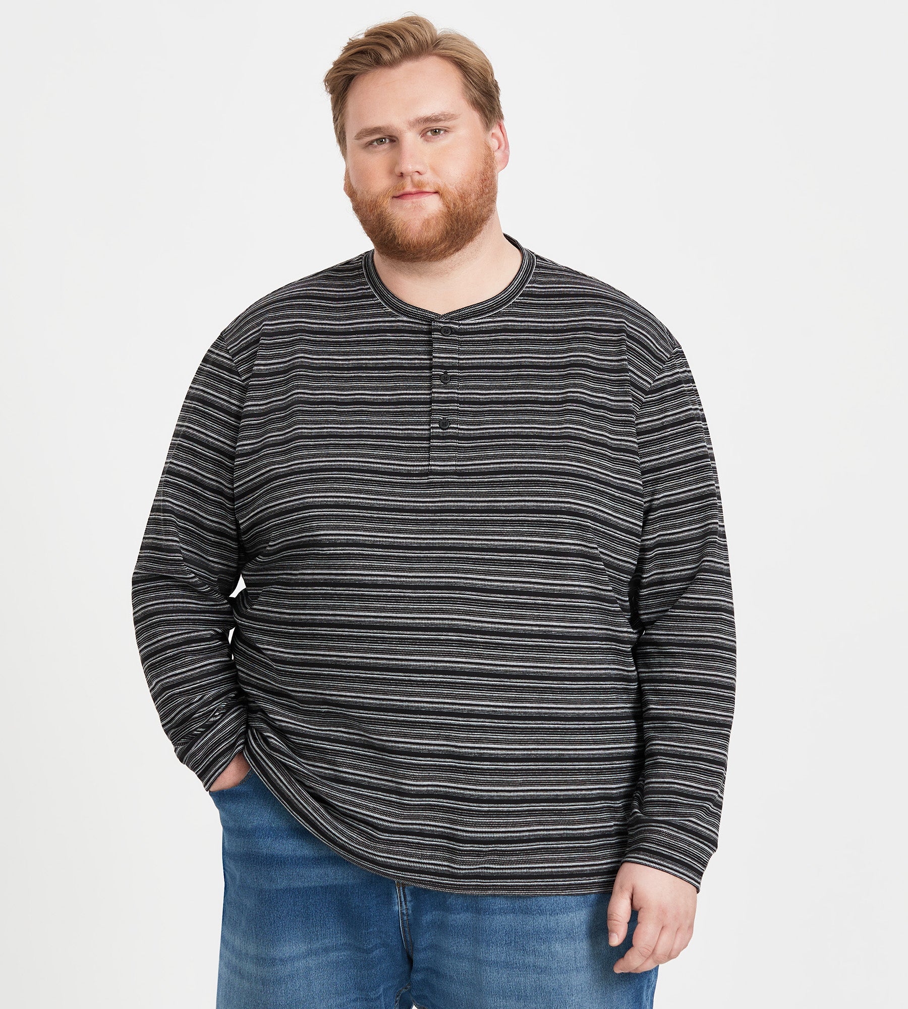 Melange Long Sleeve Henley