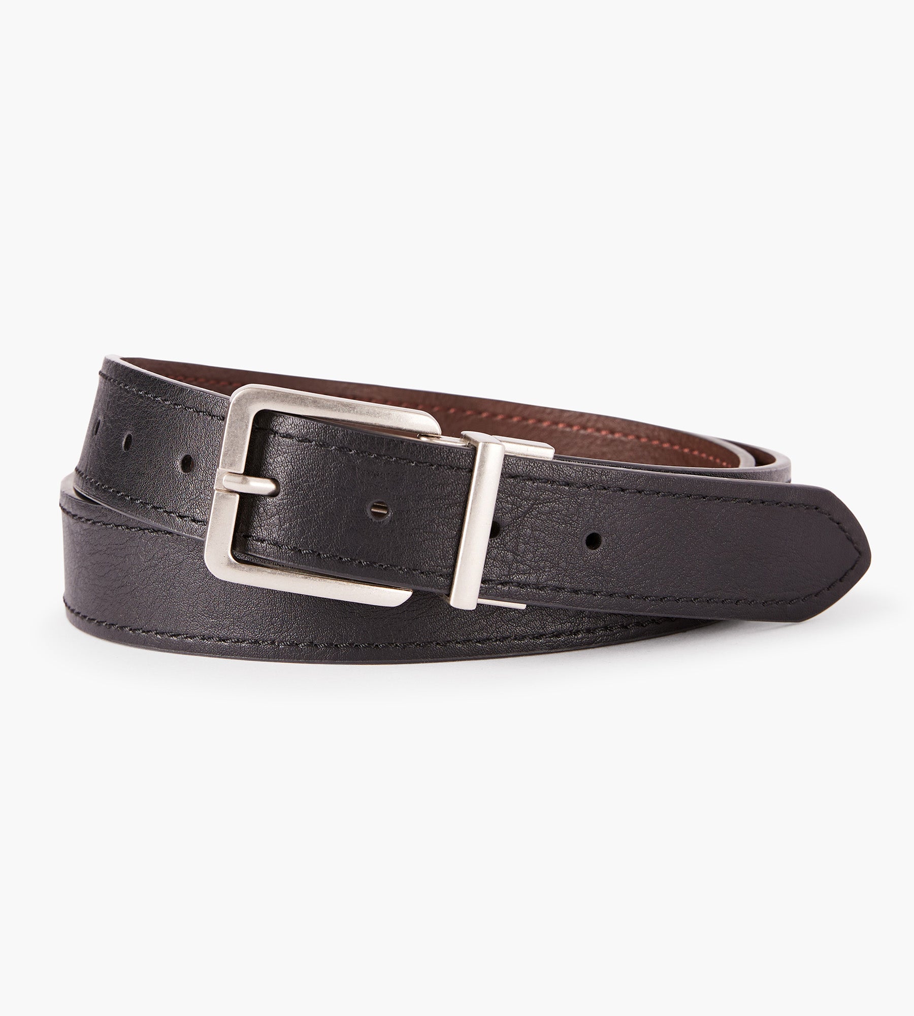 Stitch Boarder Reversible Leather Belt