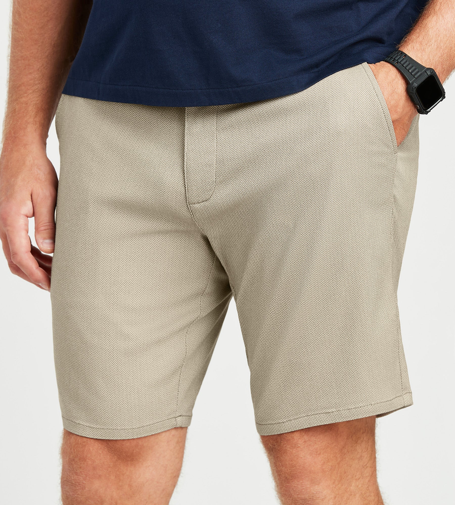Textured Bungee Chino Shorts