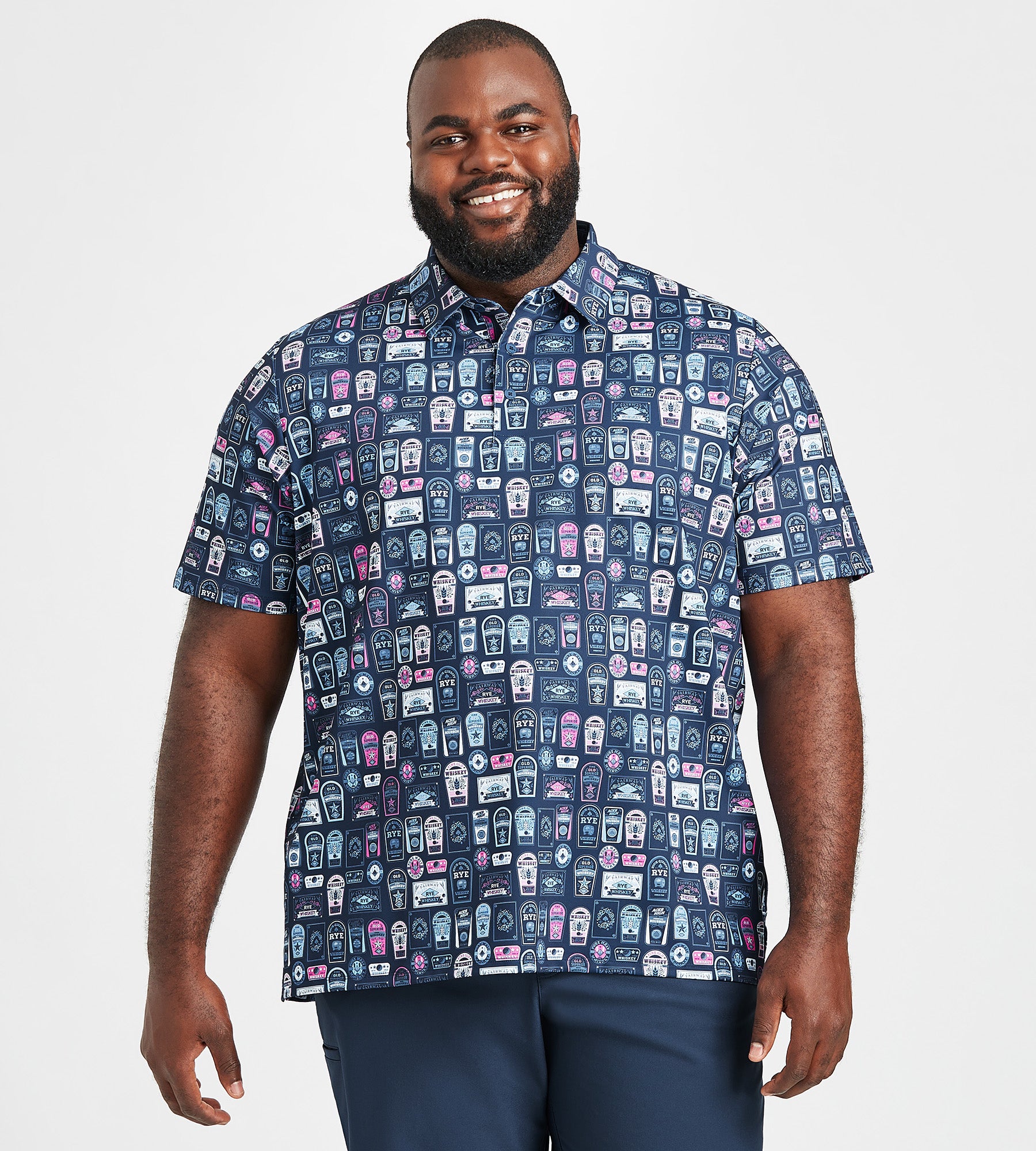 Whiskey Ace Print Polo