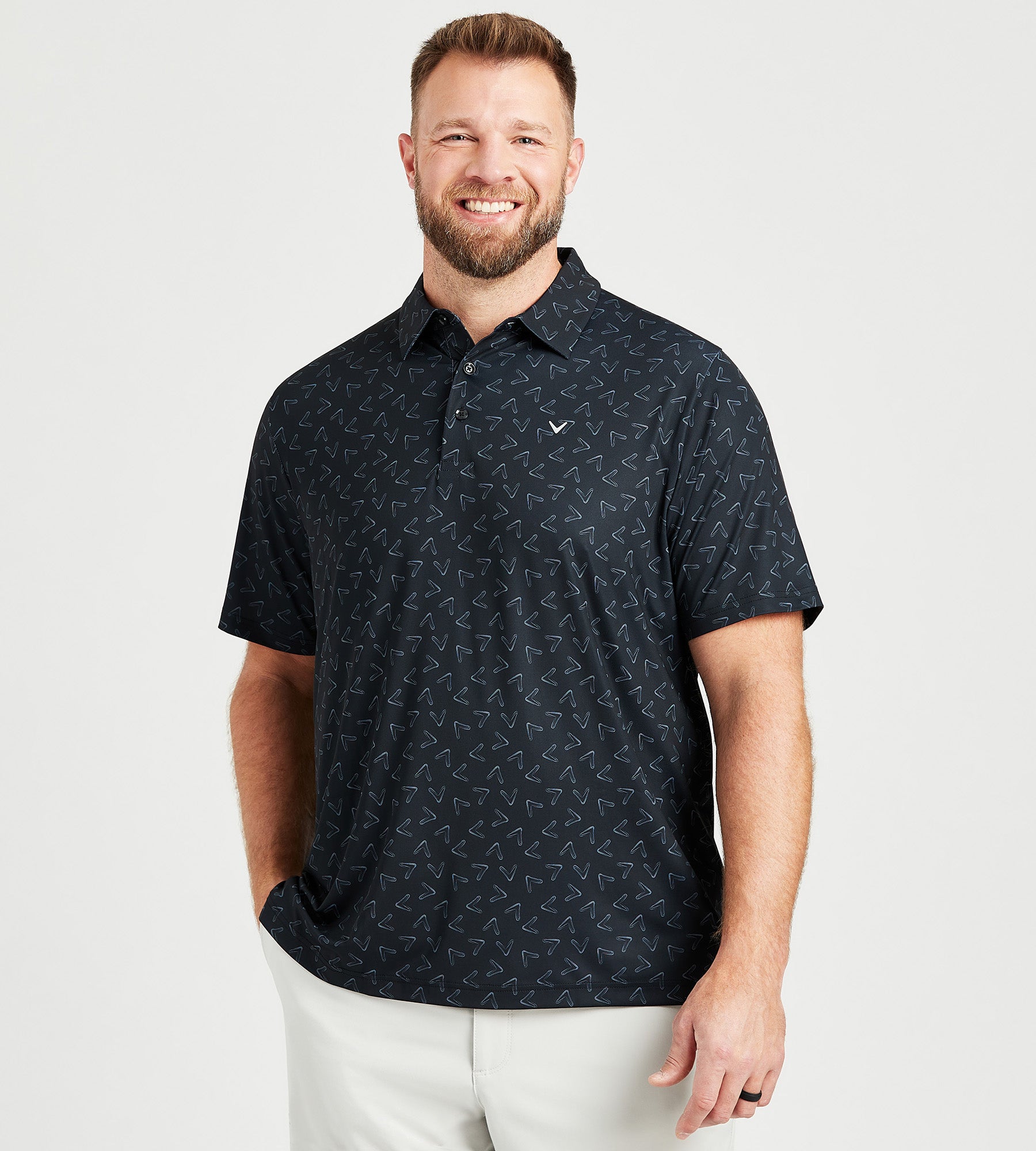 All Over Linear Chevron Printed Polo – Mr. Big & Tall