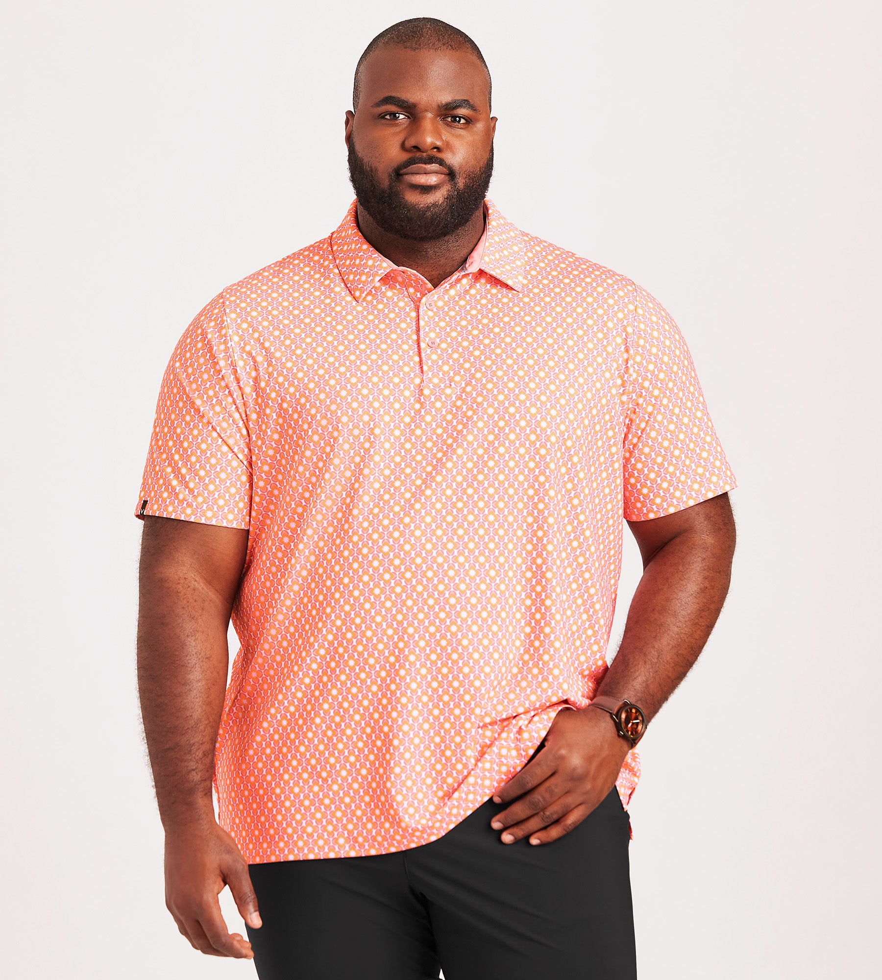 Ombre Chevron Geo Print Polo