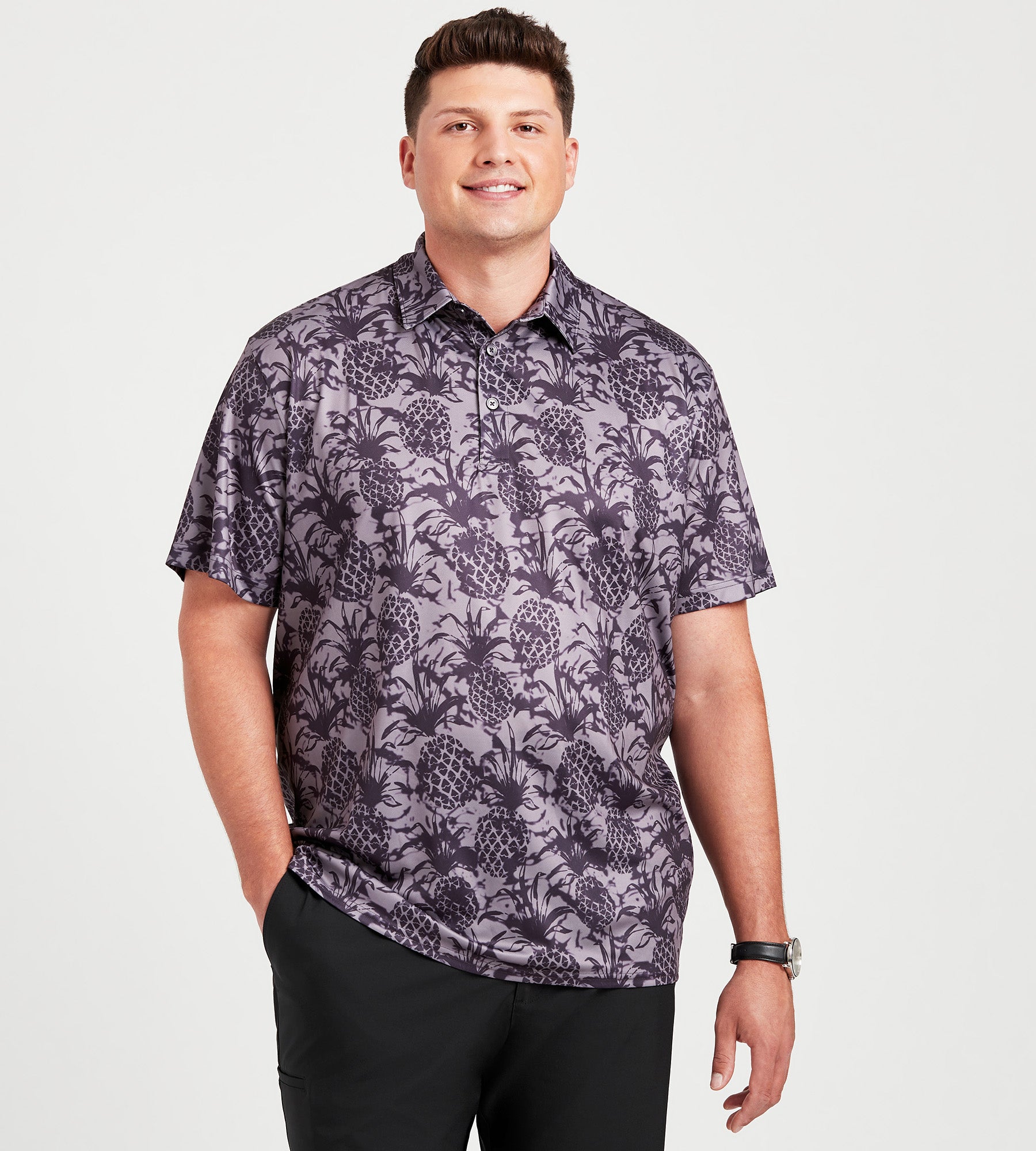 All Over Pineapple Print Polo